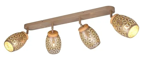 Deckenspot BIDAR 4-flammig - stilvolle Beleuchtung für jeden Raum - Lampen, aus hochwertigem Metall in Coffee-Farbe, CE-geprüft und ideal für moderne Wohnkonzepte.