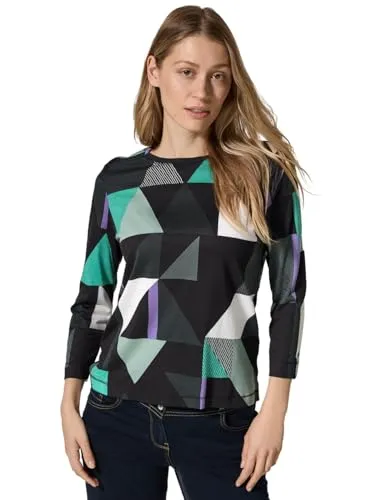CECIL Print-Shirt im soften Baumwoll-Mix - Rundhalsshirt aus pflegeleichtem Baumwoll-Modal-Mix, ideal für lässige Looks und hohen Tragekomfort.