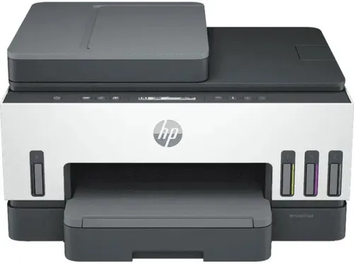 HP Smart Tank 750 All-in-One Drucker - Multifunktionsdrucker mit nachfüllbarem Tintentank, ideal für hohe Druckvolumen und kosteneffizientes Arbeiten im Home Office.
