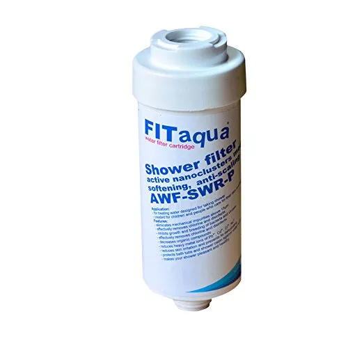 Duschfilter FitAqua: Wasserfilter für gesunde Haut - Sanitärinstallation mit 3-stufigem Filtersystem, entfernt 95% Chlor und schützt vor Kalkablagerungen für reines Duschvergnügen.