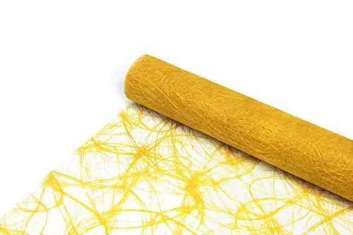 SIZOWEB ® Vlies ( Dekorolle z.B.Tischläufer, Tischband ) 30cm/5m in SONNENBLUMEN GELB 8320