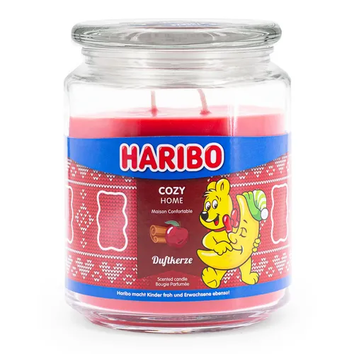 Haribo™ Duftkerze Raumduft Aromakerze im Glas Scented Candle große Kerze 510g