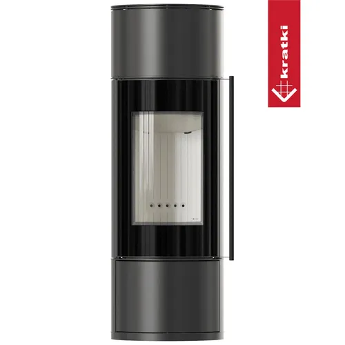 Kaminofen aus Stahl KRATKI AMBLER Ø 150 7 kW - Moderne Kaminöfen für effizientes Heizen, umweltfreundlich und komfortabel. Der AMBLER überzeugt mit hitzebeständigem Glas und intuitiver Bedienung für eine gemütliche Atmosphäre.