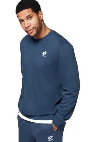 Lotto Basic Sweatshirt Herren Dunkelblau - Sweatshirt für Herren, aus hochwertigem Baumwollmix für angenehmen Tragekomfort, ideal für sportliche und legere Outfits.