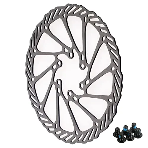 TIYO Fahrrad Bremsscheibe (160mm) Edelstahl, Fahrrad Bremsscheibe mit Schrauben - Für die meisten Fahrräder geeignet - Rennrad Mountainbike BMX MTB
