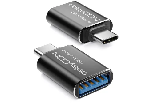 deleyCON deleyCON 2x USB3.1 Adapter USB C zu USB A-Buchse 5Gbit/s OTG USB-Adapter