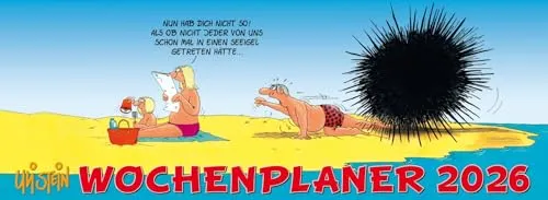 Uli Stein Wochenplaner 2026: Tischkalender - Hörbücher: Kreativ gestalteter Tischkalender für 2026, ideal zum Organisieren von Terminen und mit humorvollen Illustrationen von Uli Stein.