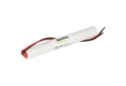 AccuCell Notleuchtenakku NiMH 4,8V 600mAh L1x4 Lady N mit 200mm Kabel einseitig ersetzt RPower 4.8V 600mAh