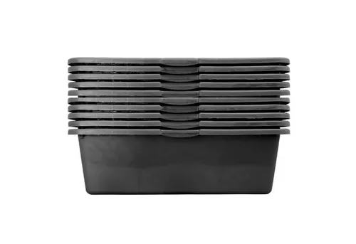 ViD Baueimer 10 Stück 40 Liter - Mörtelkübel - 10 Stück in quadratischer Form, ideal für Bauprojekte, robust und langlebig für vielseitige Anwendungen