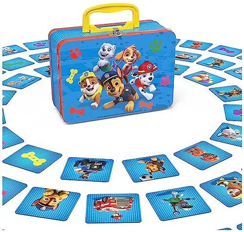 Spin Master Games PAW Patrol Memo-Spiel - klassisches Merkspiel im Metall-Köfferchen, ideal für Kinder ab 3 Jahren und perfekte Geschenkidee für kleine PAW Patrol Fans