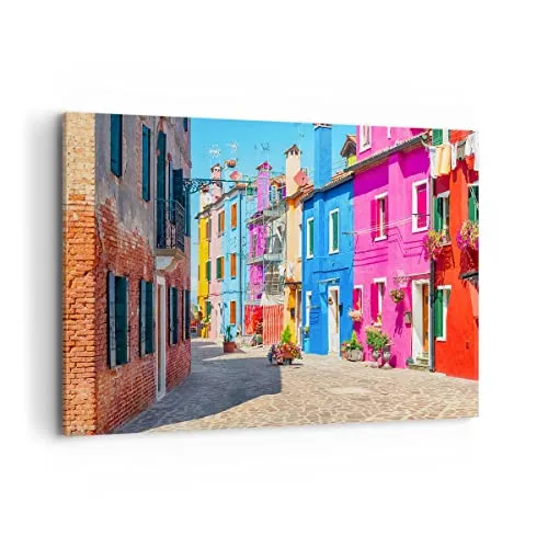 ARTTOR Bilder auf Leinwand 120x80cm Wandbild Architektur Städte
