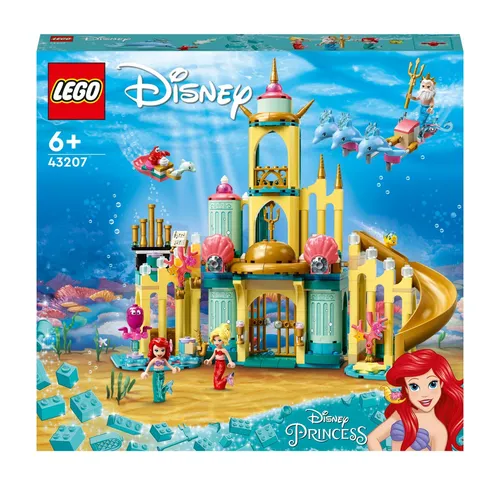 LEGO Disney Princess: Arielles Unterwasserschloss (43207) - LEGO Set für Fans ab 6 Jahren, 498 Teile, seltenes EOL Set aus 2022, ideal für kreative Fantasiewelten und Prinzessinnen-Abenteuer.
