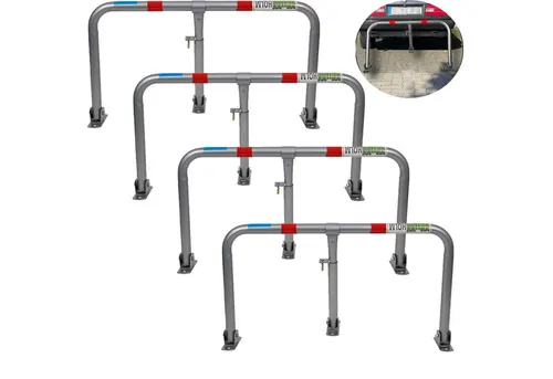 Parkplatzsperre Parkplatzbügel mit Vorhängeschloss - Robuste Parkplatzsperre mit 30 mm Durchmesser, einfach zu montieren und mit Vorhängeschloss für zusätzliche Sicherheit. Ideal zum Schutz Ihres Parkplatzes.