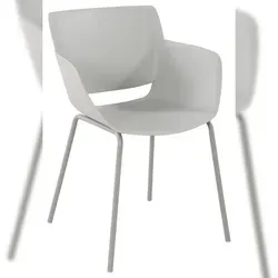 CLP Stuhl Alpena hellgrau in silber von CLP