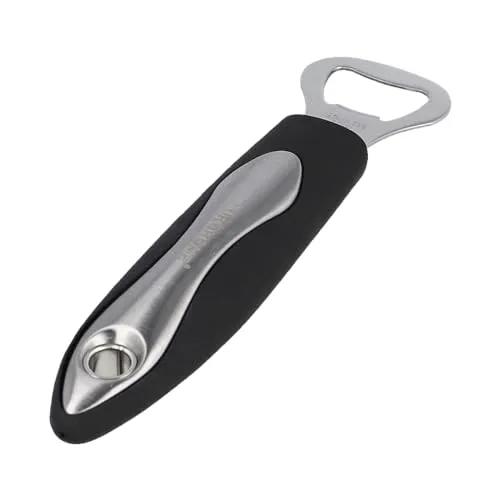 EUROHOME Flaschenöffner CARMEN aus rostfreiem Edelstahl - Bieröffner mit ergonomischem Griff - Kapselheber 18 cm mit Aufhänger - Spülmaschinengeeigneter Bierflaschenöffner als Bar Zubehör