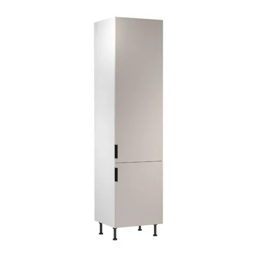 Moderner Küchenschrank mit Schubladen und Regalen in Weiß - Küchenschrank mit 5 Schubladen und 2 Türen, ideal für die Küche oder das Esszimmer. Mit Soft-Close-Türen und verstellbaren Füßen für optimale Anpassung. Maße: 60 x 58 x 247 cm.