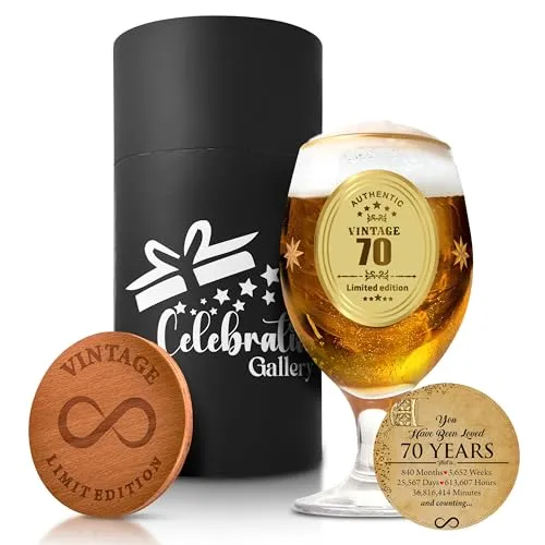 Celebration Gallery Biergläser zum 70. Geburtstag