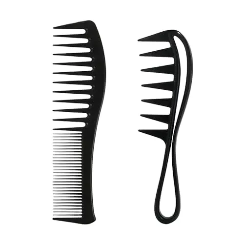 Kämme, 2 Stück Haarkamm, Breiter Zahnkamm, Haar Kamm Kit, Stylingkamm, Lockenkamm, Antistatischer Grobzinkiger Kamm, Haarstyling Werkzeug