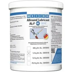 WEICON Allround-Lubricant 1 kg AL-F 1000 – Hochleistungsfett für vielseitigen Einsatz - Vielseitiges Hochleistungsfett für Wälz- und Gleitlager sowie Gelenke. Ideal für den professionellen Einsatz, auch in der Lebensmittelindustrie.