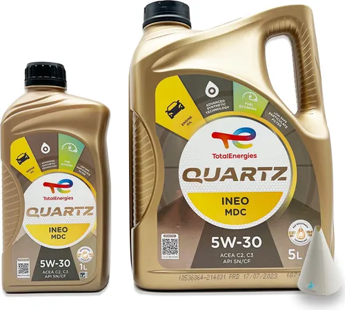 Total Quartz Ineo MDC | 5W-30 | 6 L | MB 229.52 | GM Dexos2 | Opel | Motoröl | mit Trichter