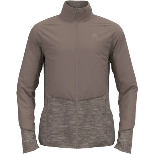 Odlo Run Easy Warm Hybrid ECO Herrenjacke - Laufbekleidung für kalte Tage, bietet Wärme und Flexibilität, ideal für aktive Männer, die auch bei niedrigen Temperaturen joggen möchten.