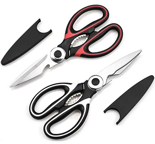 Stücke Geflügelschere, Küchenschere Edelstahl, Mehrzweck Haushaltsschere, Schere mit Schutzhülle für Knochen Fisch Kräuters Gemüse, Dosenschneider 2