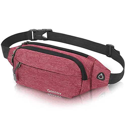 Bauchtasche Gürteltasche für Herren Damen Hüfttasche Sport Wasserdicht Stylisch Hip Bum Waist Fanny Pack für Outdoor Reise Wandern Hundetraining