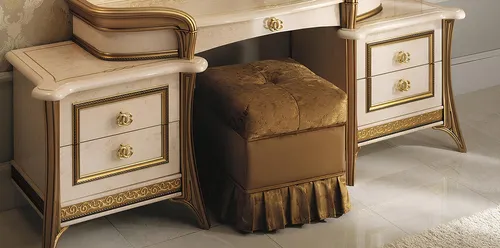 Sitz Polster Bank Polster Sitz Hocker Bank Textil Stoff Holz Stil arredoclassic