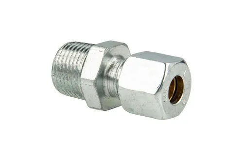 GOK Wasserrohr Schneidringverschraubung Typ GERK - Gerade Verschraubung, R 1/4 Zoll AG x Ø 10 mm Schneidring Messing