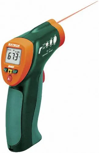 Extech IR400 Infrarot-Thermometer - Infrarot-Thermometer mit 8:1 Optik, ideal für präzise, berührungslose Temperaturmessungen von -20 bis +332 °C, perfekt für Werkstatt und Heimwerker.