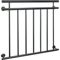 Französischer Balkon Geländer 100 x 90 cm in Anthrazit