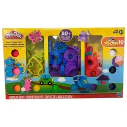 Play-Doh Knetform-Set Play-Doh Stempel u. Formwerkzeugset 30 Werkzeuge 10 Dosen Knete bunt