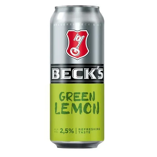 Produktbild  Beck's Green Lemon 2,5 % Vol. 0,50 L Dose, 24er Pack (24x0,50 L) Einweg-Pfand