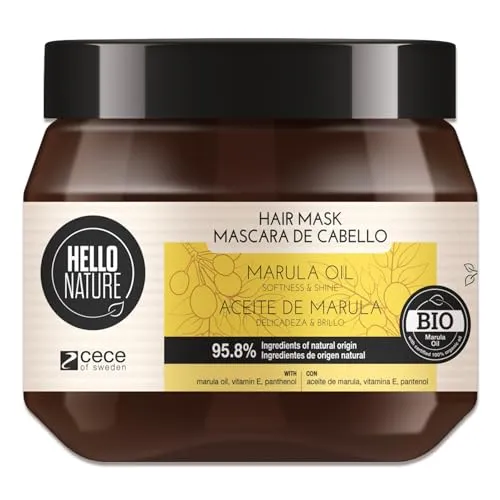 P-Beauty Naturkosmetik Haarmaske mit Marula Öl - Haarkur für Tiefenpflege, Anti-Frizz & Glanz - Feuchtigkeits Maske für Intensivpflege & Tiefenreparatur - Haarpflege Kur - Ohne Silikone (1x250ml)
