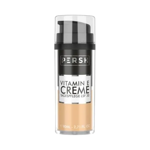 PERSH Vitamin E Tagescreme LSF 30 - Vegane Pflege mit Lichtschutz - Die PERSH Vitamin E Tagescreme LSF 30 bietet effektiven Schutz vor schädlichen Strahlen und ist ideal als Make-up Grundlage. Genießen Sie eine leichte, schnell einziehende Formel für ein angenehmes Hautgefühl.