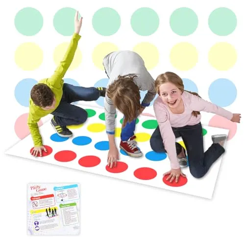 Twisting Spiele, Twisting Game für Kinder & Erwachsene, Balance Floor Spiel Pad,Bodenspiel mit Spielmatte,Teamspiel,Familienspiel,Lustiges Spiel für Kindergeburtstage,Partyspiel für Familien