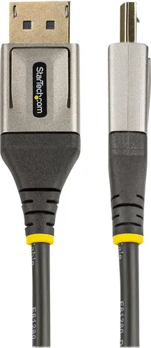 StarTech.com 3ft (1m) VESA Certified DisplayPort 1.4 Cable, 8K 60Hz HDR10, Ultra HD 4K 120Hz DP Video Cable, DisplayPort to DisplayPort Cable, DP Cord for Monitors/Displays, M/M - DP 1.4 Cable with Latches (DP14VMM1M) - DisplayPort-Kabel - DisplayPort (M) bis DisplayPort (M) - DisplayPort 1.4 - 1 m - geformt, passiv, unterstützt 8K 60 Hz (7680 x 4320), unterstützt 4K 120 Hz (3840 x 2160) - Grau, Schwarz