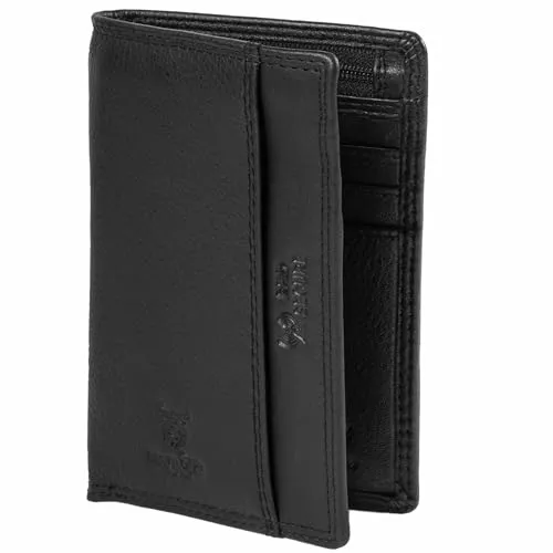 MATADOR Slim Wallet Herren Kreditkartenetui mit RFID Schutz - Herren-Geldbörse aus echtem Rindsleder mit TÜV-geprüftem RFID-Schutz, handgefertigt und kompakt für optimale Sicherheit und Ordnung.