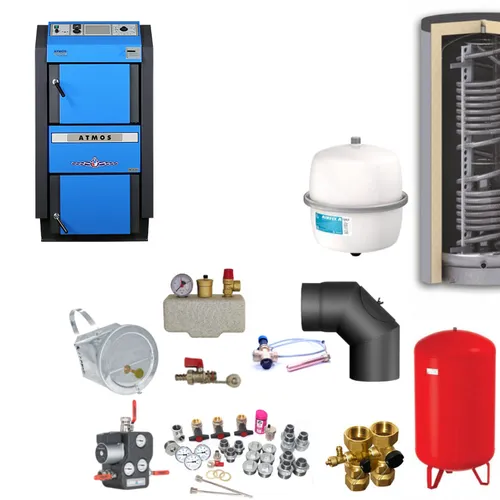 ATMOS Scheitholzvergaser DC25GSE | 25 kW Komplettset