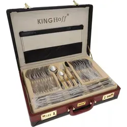 KINGHOFF 72-teiliges Besteckset aus Edelstahl im Koffer