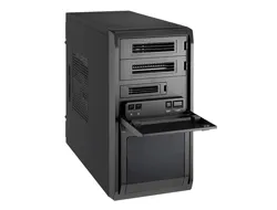 Chieftec LT-01B-350GPB Mini-Tower PC-Gehäuse Schwarz - PC-Gehäuse in zeitlosem Design, hochwertige Fertigung und Lüfterskalierbarkeit von 80 bis 120mm für optimale Kühlung.