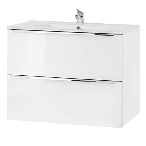 Lomadox Badezimmer Waschtisch-Unterschrank Set