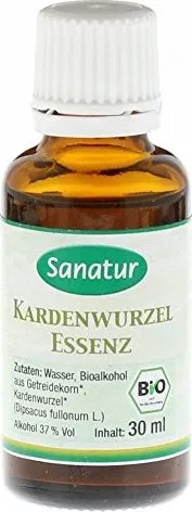 Kardenwurzel Essenz 30 ML - BIO Alkoholischer Kräuterauszug, 100% pflanzenrein und ideal zur Unterstützung des Wohlbefindens. Anwendung: 3 x 3 bis 5 Tropfen täglich.