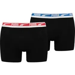 PUMA Boxershorts MEN MULTI LOGO BOXER 2P (2er Pack) Komfortbund schwarz XL
