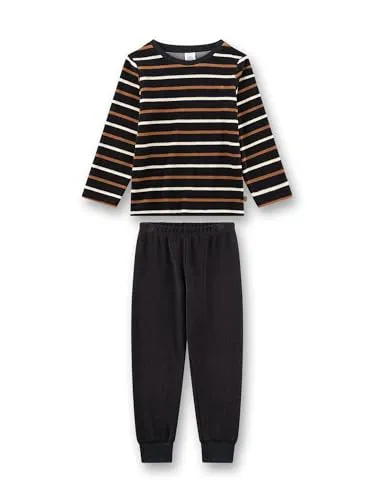 Sanetta Jungen-Schlafanzug lang aus Frottee blau Ringel - Schlafanzug für Jungen aus Frottee - bietet weichen Tragekomfort und bleibt auch nach häufigem Waschen in Form. Ideal für erholsamen Schlaf und pflegeleicht, perfekt für den täglichen Gebrauch.