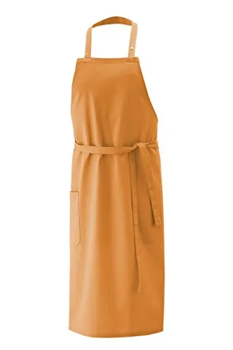 Exner Latzschürze, Schürze 100x80 cm LxB in Terracotta und per Halsband 3x verstellbar via Knopf