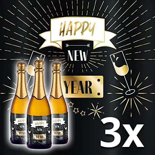 3x Set Flaschenetikett 