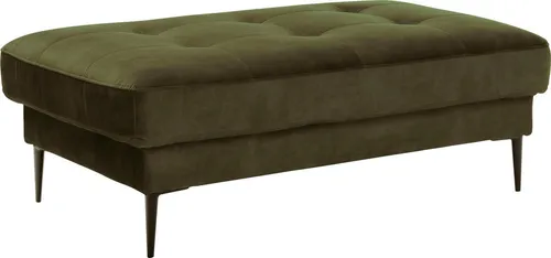 TRENDMANUFAKTUR Polsterhocker Luzi, Polsterhocker, moderner Fußhocker, passend zur Serie, extra hohe Metallfüße, 125 x 42x 72 cm
