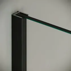 Wandanschlussprofil Dusche 200 cm für 8 mm Glas, schwarz matt - Sonstige Elektroinstallationsartikel mit elegantem Design und einfacher Montage. Robustes Aluminiumprofil für sicheren Halt ohne Silikon oder Kleber.