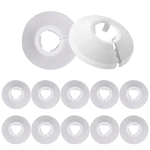 Stück Heizkörperrosetten, Heizungsrohr Rosetten Kunststoff Heizkörper Weiß Abdeckung Rohrabdeckung Rohrschelle Einzelrosette für Heizungsrohre, Abdeckung, Rohrmanschette, Heizung, Heizkörper, 16mm 12